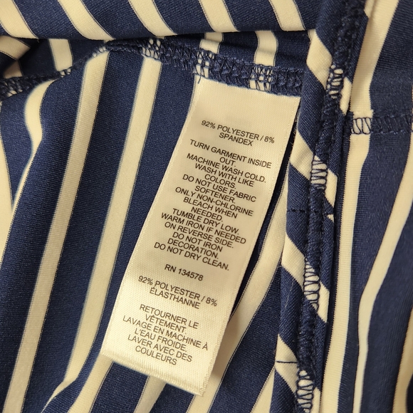 Vineyard Vines Sankaty Shep 1/4 Zip Pullover Striped Navy Coastal Preppy Sz S - Picture 7 of 10